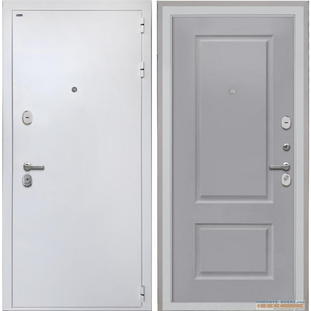 Дверь Интекрон Колизей White Альба эмаль RAL-7037 (Пыльно серый)